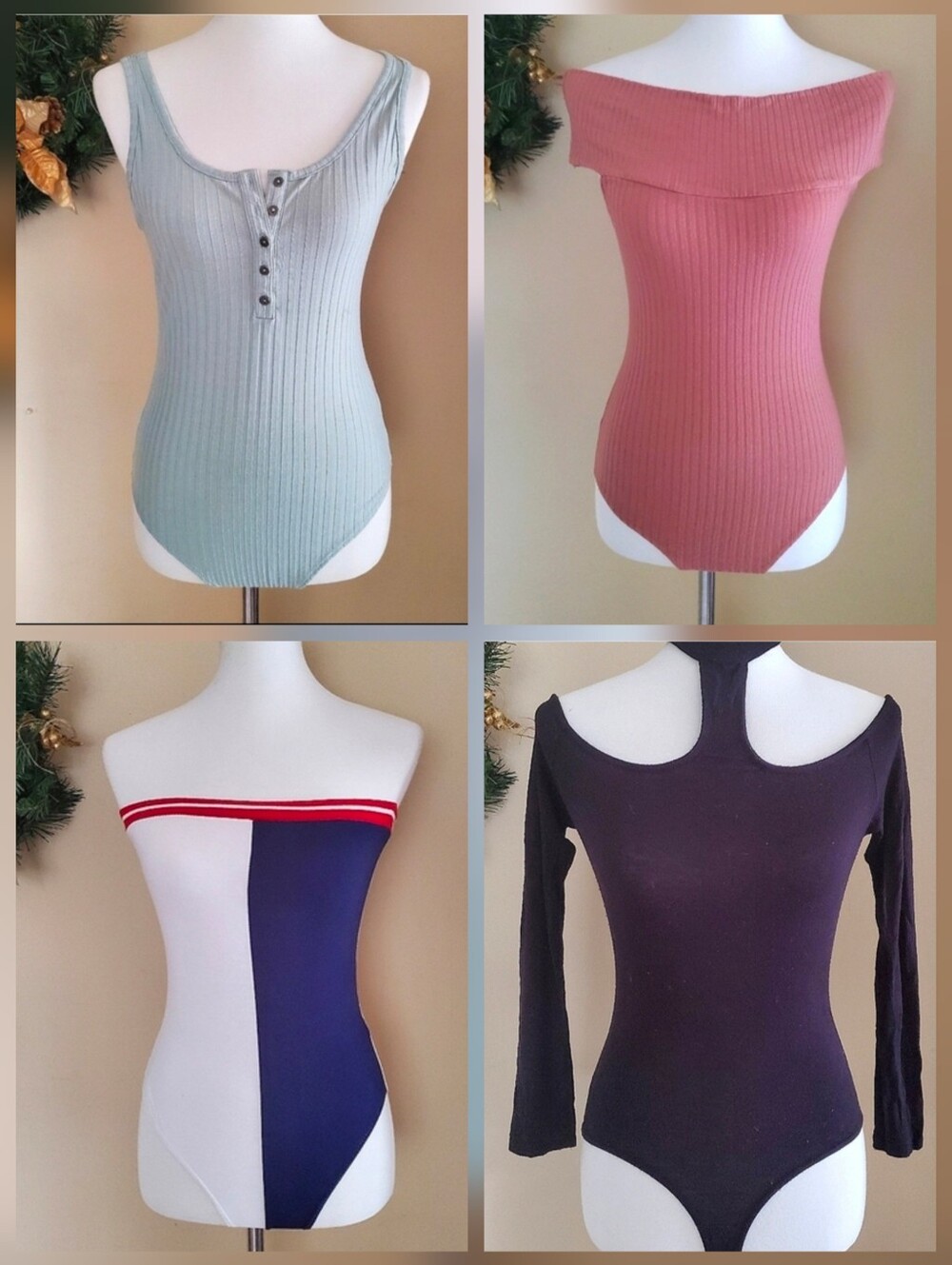 4 Bodysuits - Size Small